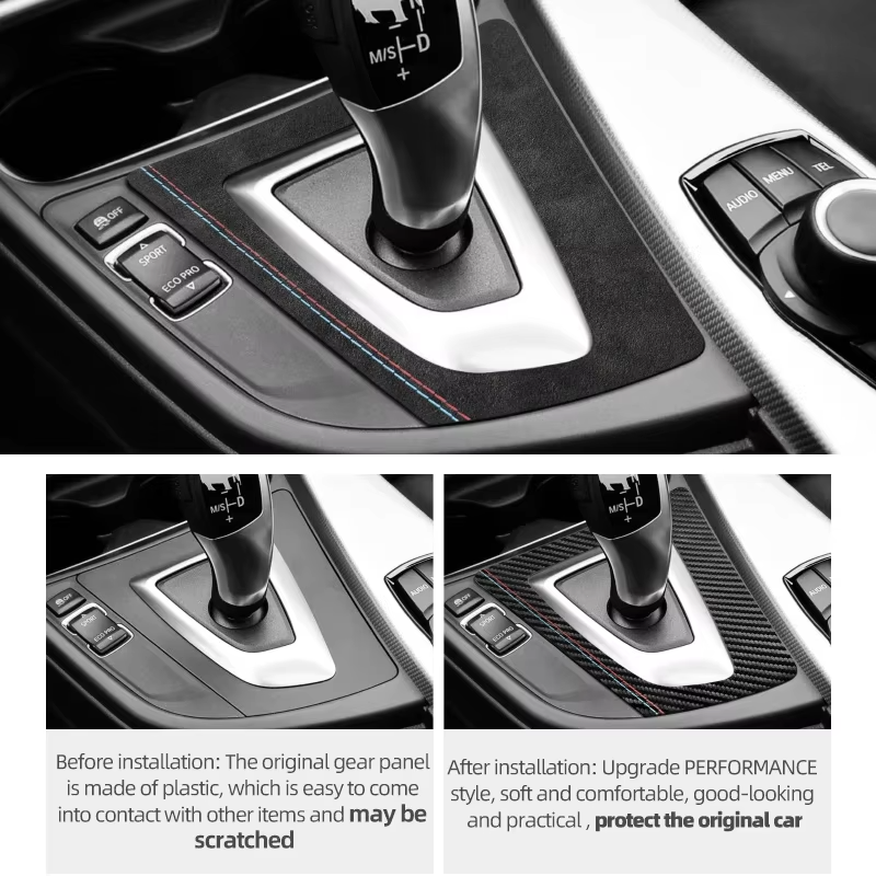 Alcantara Gear Shift Panel Cover